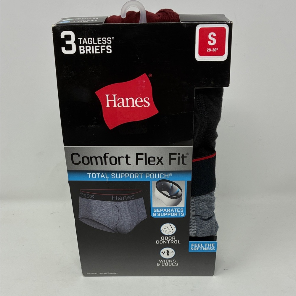 Hanes Comfort Flex Fit Men S, M, L, 2XL Briefs with Total Support Pouch 3-Pack - Picture 7 of 8